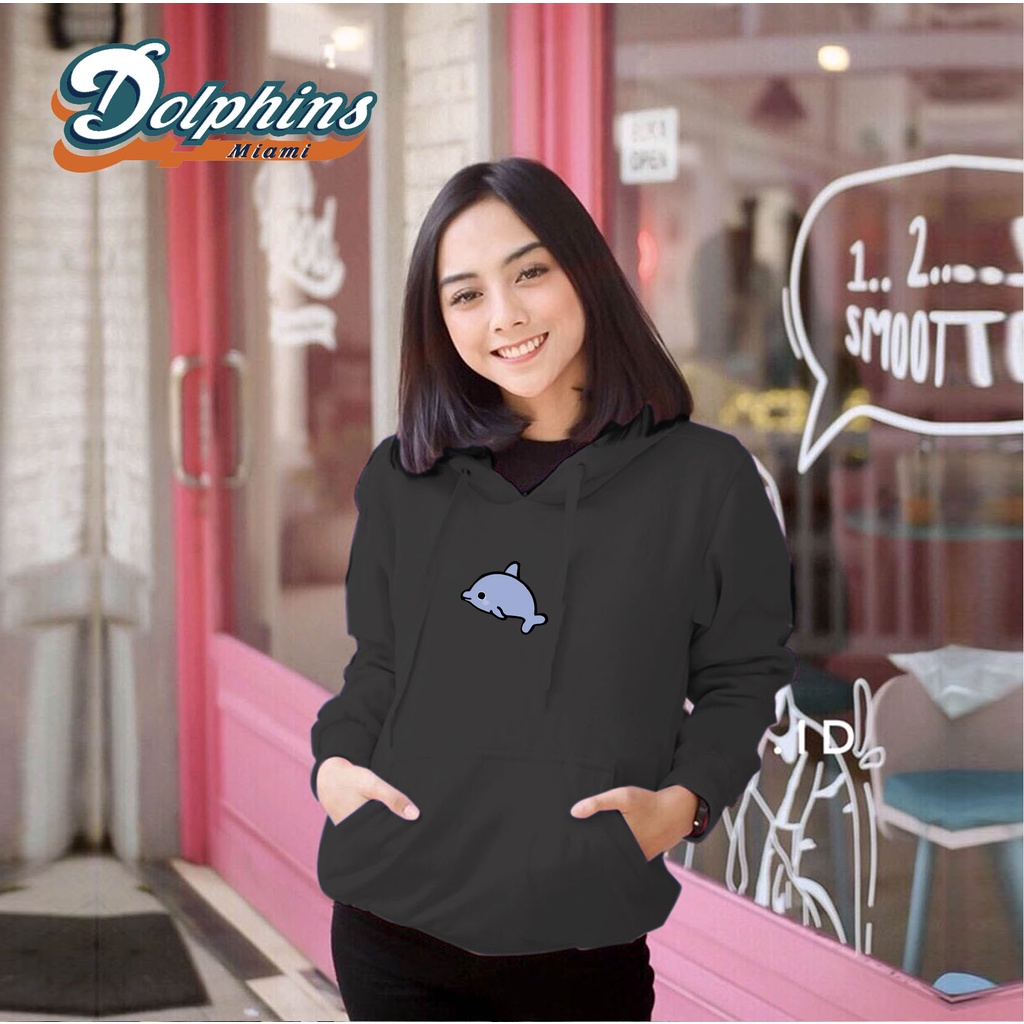 Lilipop.id Sweater Wanita Dolphin Hoodie Jumper