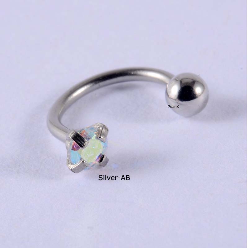 1 Piece Horse Shoe Ring Stainless Steel Helix Lobe Piercing Female 20 Gauge