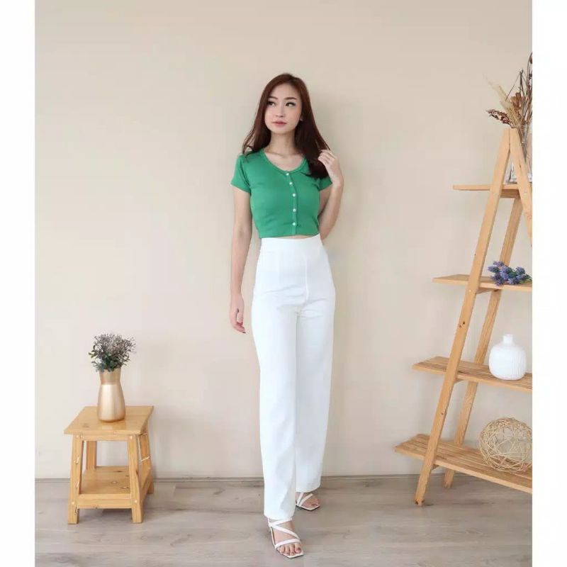 Novema RIB | Crop Top Kaos Wanita Crop Tee | CROP TOP KOREA FASHION BAJU WANITA CROPTOP