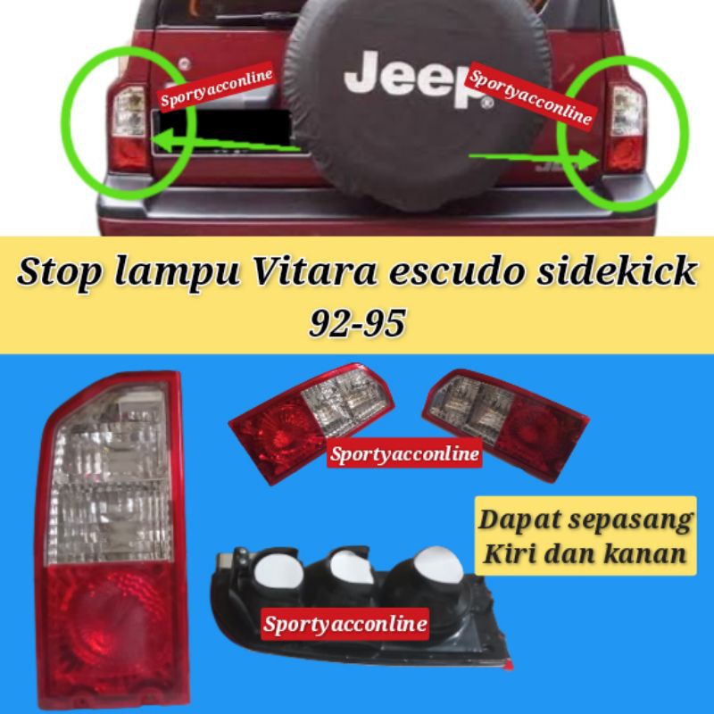 Stop lamp lampu stop vitara sidekick 92-95 cristal