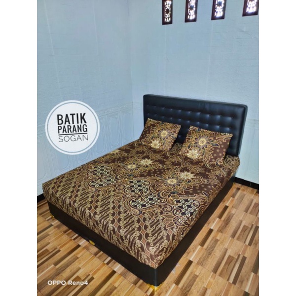 seprei Homemade motif batik sogan, batik kawung uk 120/160/180/200