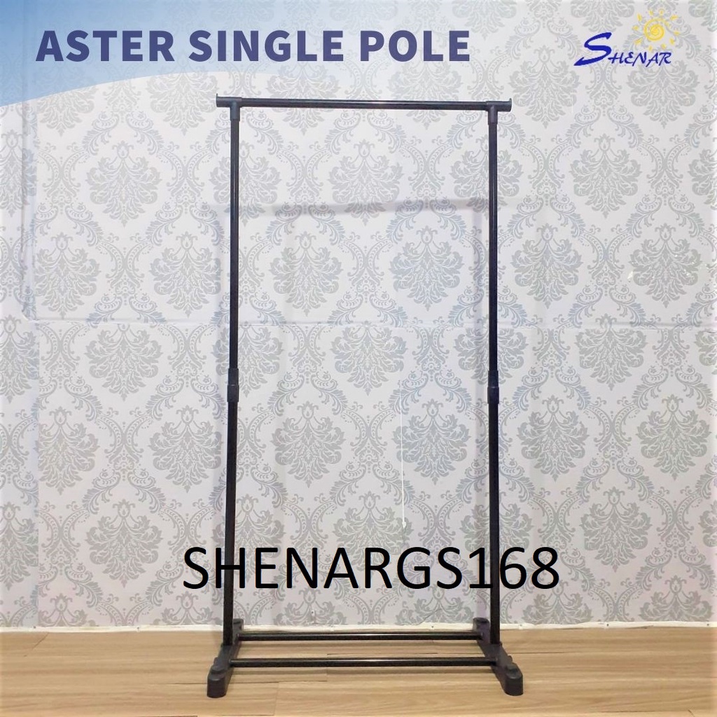 TERBARU-SHENAR-Standing Hanger Baju Pakaian Single Rak Serbaguna