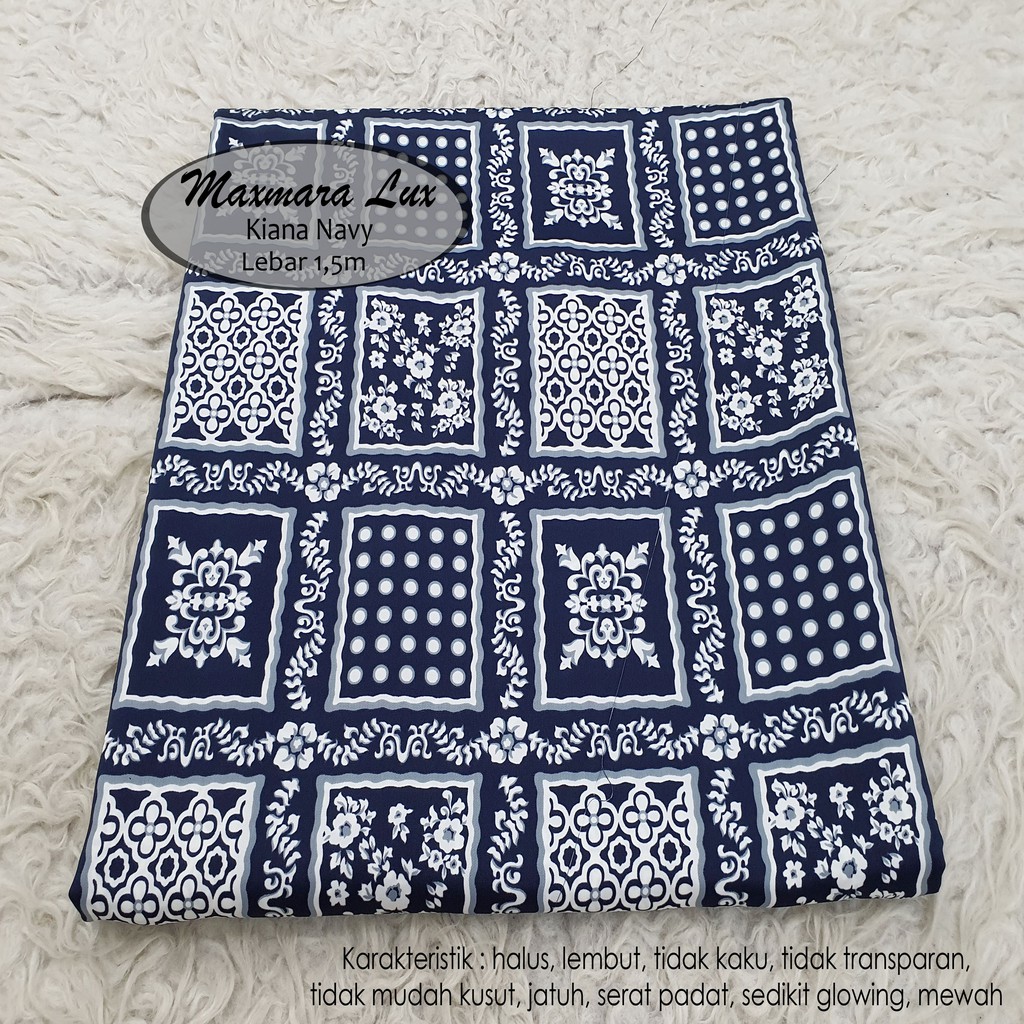 KAIN MAXMARA LUX KIANA NAVY (per 0,5m)