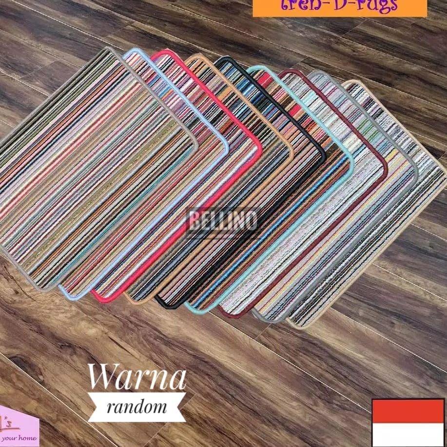 Keset Karpet Anti Slip Keset Kaki Garis Salur Premium Tebal Keset Kamar Murah Tebal Awet Keset Dapur