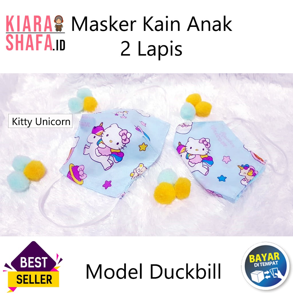 Masker Anak - Masker Kain Anak - Masker Anak Karakter 2 Lapis