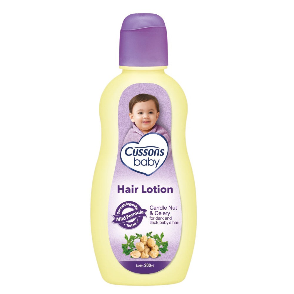 Cussons Baby Hair Lotion Candle Nut Kemiri Celery 100 Ml Minyak