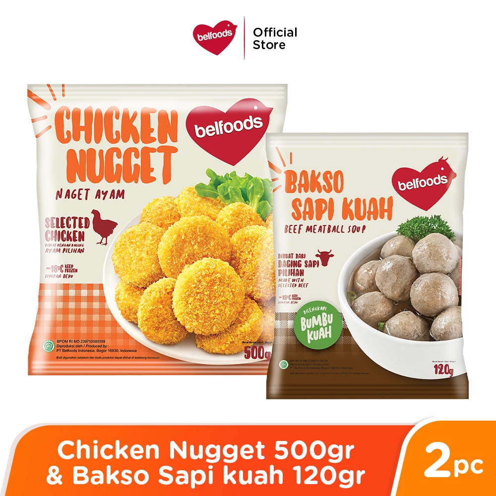 Jual Belfoods Chicken Nugget 500 Gr And Bakso Sapi Kuah Indonesia Shopee