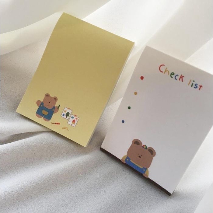 

Memopad Bear Check Ins Beruang Lucu Tear Notepad Isi 50 Lembar