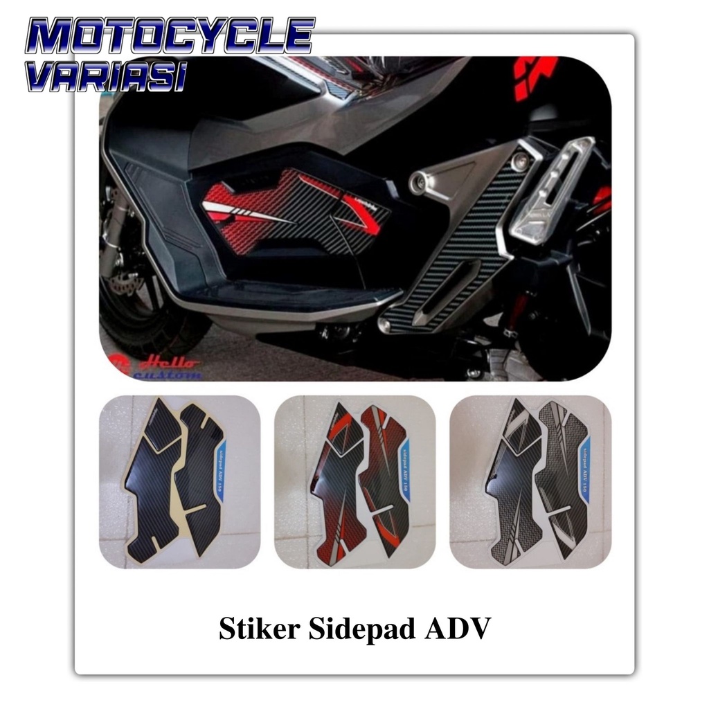 Stiker Sidepad pijakan kaki Honda ADV 150 resin premium