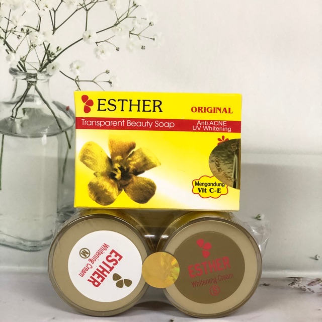 [PAKET] CREAM ESTHER GOLD KACA SM + SABUN