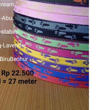 ➪ Tali webbing Motif kaki 1 cm ( 30yard/27meter) ➨