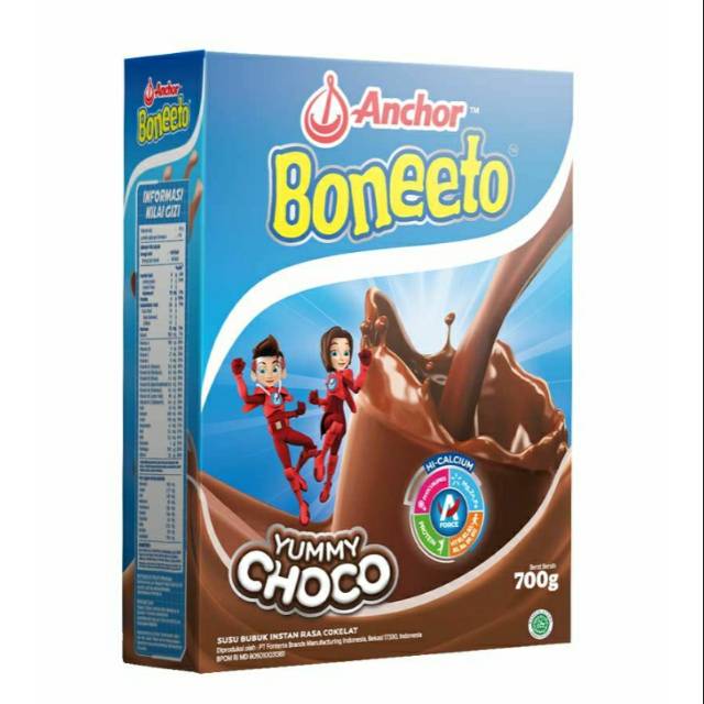 

Anchor Boneeto Susu Bubuk Hi-Calcium Yummy Choco / vanila 700G