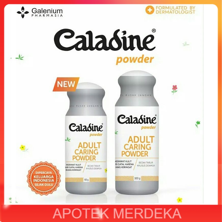 Bedak Gatal / Biang Keringat / Obat Gatal CALADINE ADULT CARING POWDER / bedak caladin dewasa
