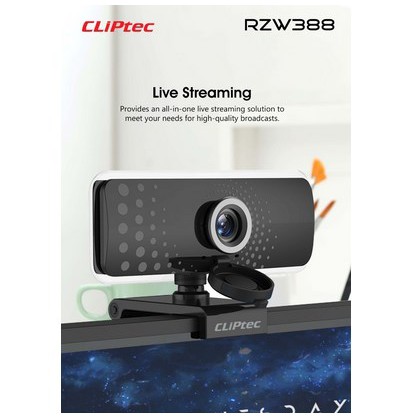 ITSTORE Webcam Full HD 1080P Wide-Angle CLIPtec RZW388 Promo RZW 388