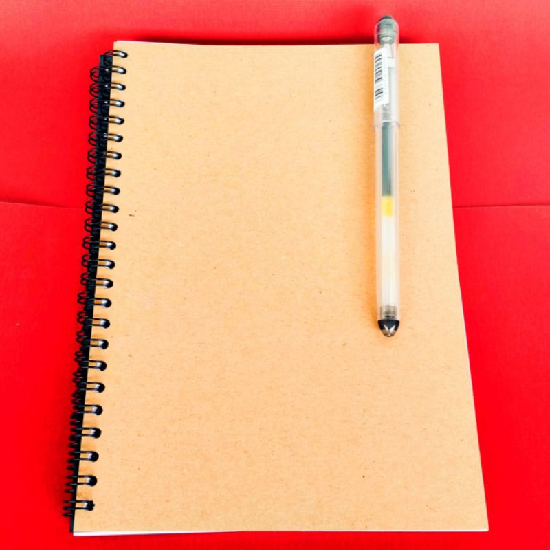 Buku Sketsa Putih Sketch Book A6/A5 Polos-Cokelat