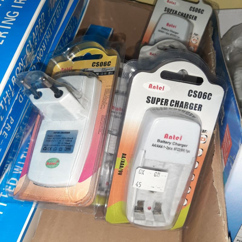 Charger baterai AA AAA isi 2 9v CS06 pengisi batre A2 A3