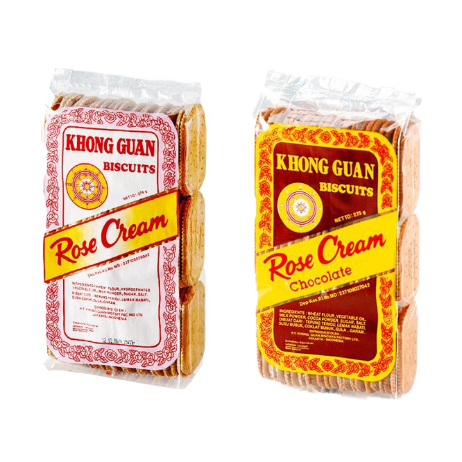 Khong Guan Rose Cream Biskuit Wafer 275 Gram