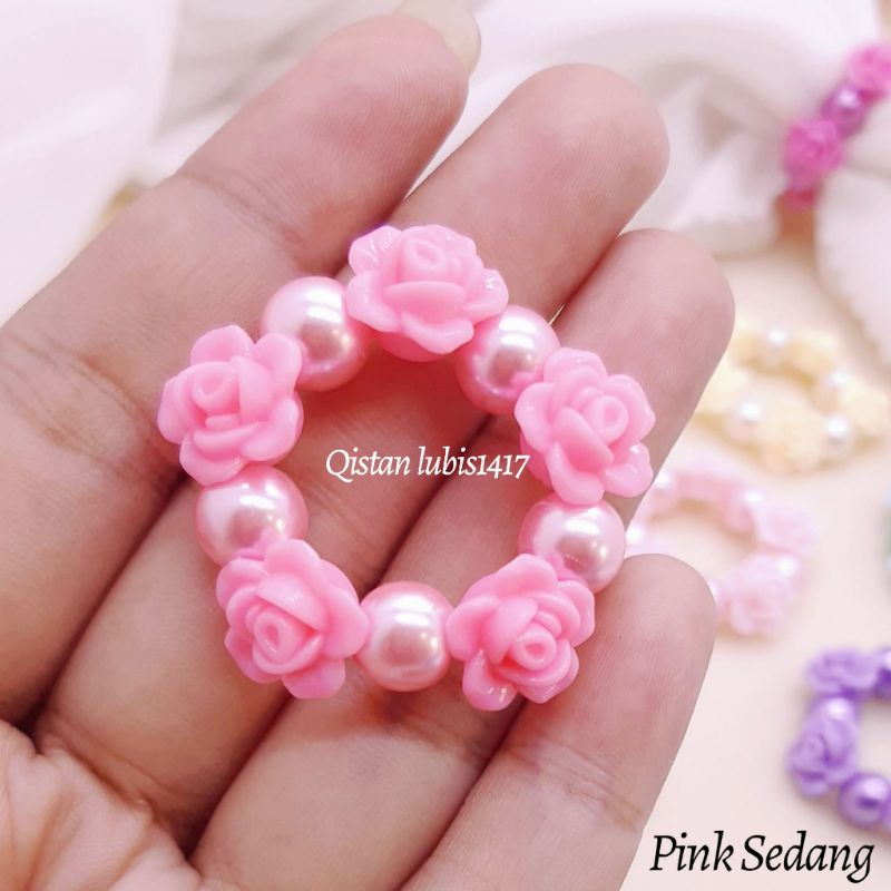 Ring Hijab Rose|Ring Hijab Hand Made|Ring Mempercantik Hijab