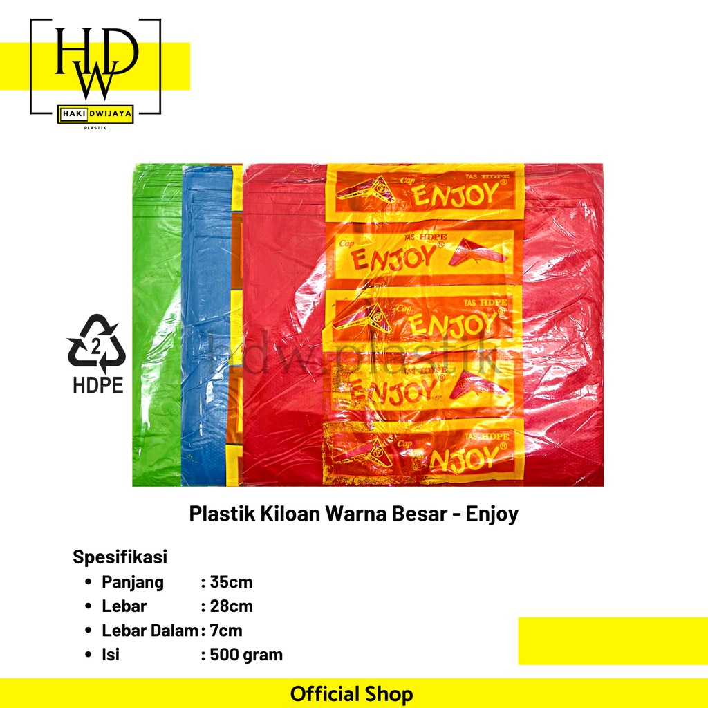 Kantong Plastik Kresek Warna Kiloan Besar - ENJOY