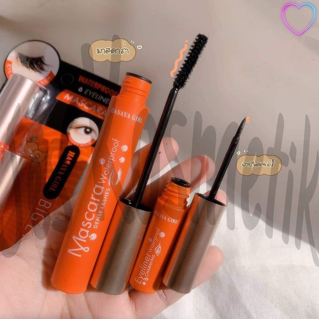 Hasaya Girl Eyeliner Mascara Set 2 in 1 / Grosir Kosmetik