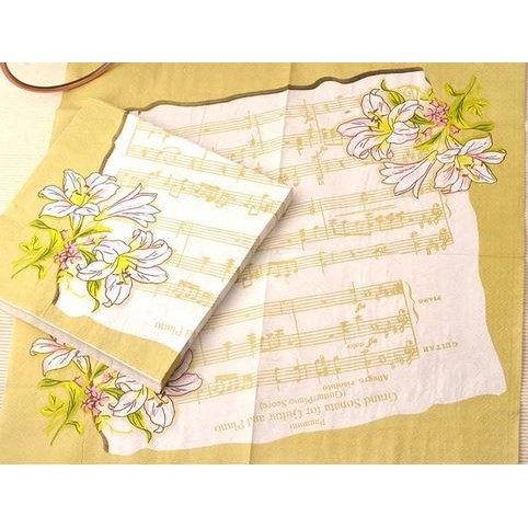 Decoupage Napkin - Tissue Decoupage 2Ply FL - Partiture Vintage Paper