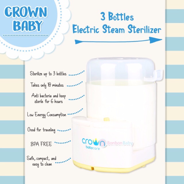 Crown 3 Bottle Sterilizer CR168