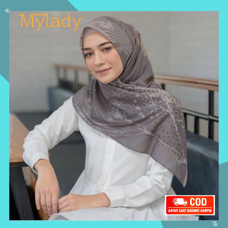 Kerudung MyLady Motif Angela Hijab Segiempat Original MyLady