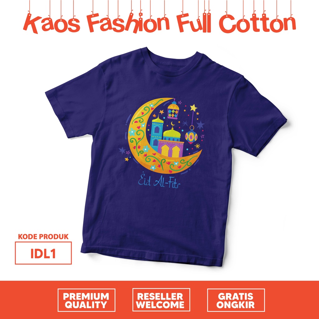 [KAOS] IDUL FITRI LEBARAN IDL1 KAOS ANAK / DEWASA FAMILY FULL COTTON BEST QUALITY PREMIUM