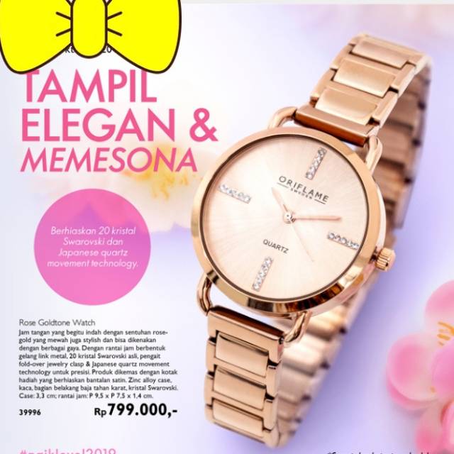 Rose goldtone watch