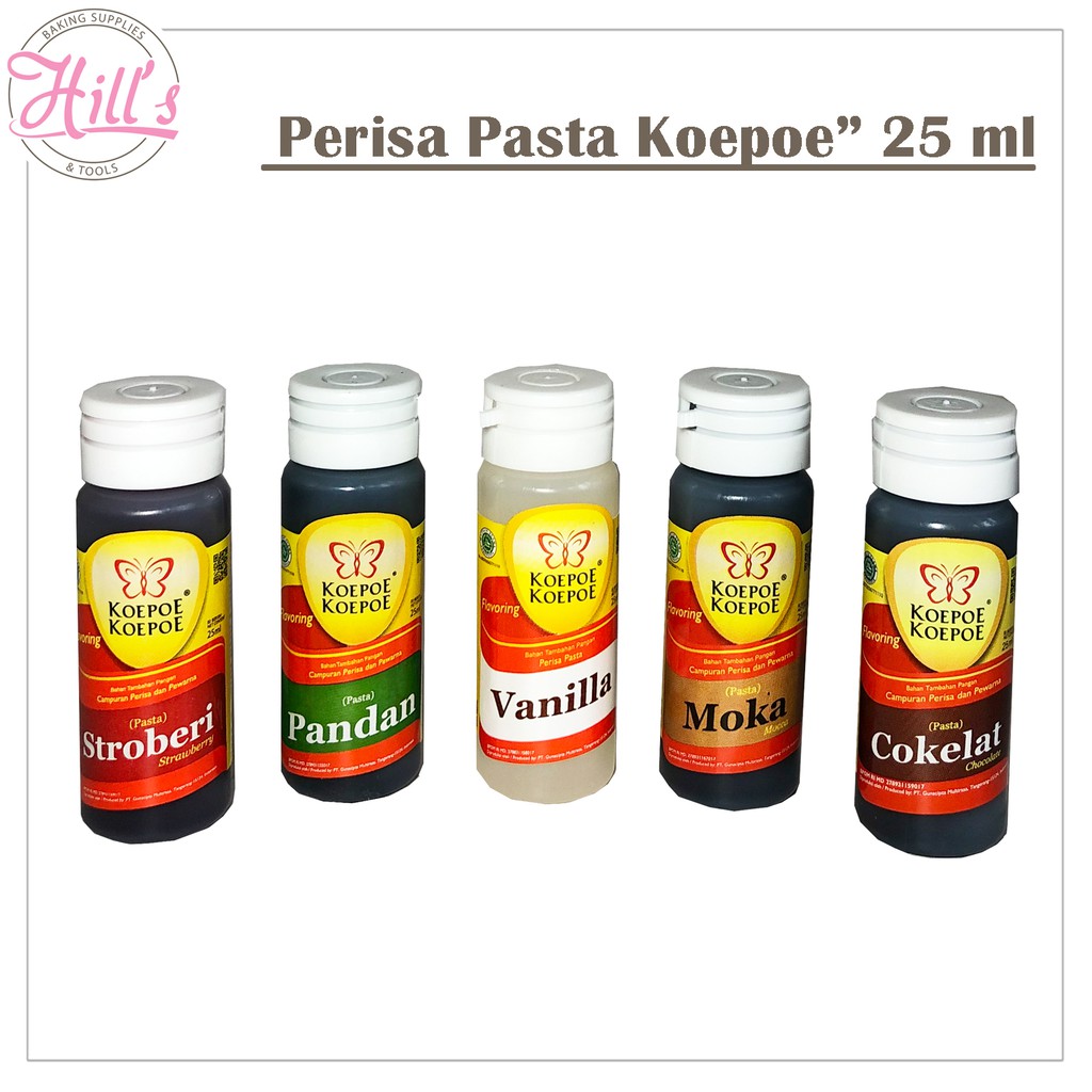 

PASTA KOEPOE 25 ml / PERISA PERASA ESSENCE CAIR PANDAN COKLAT MOKA VANILA STRAWBERI KUPU KOEPOE2 KUPU2 25ml