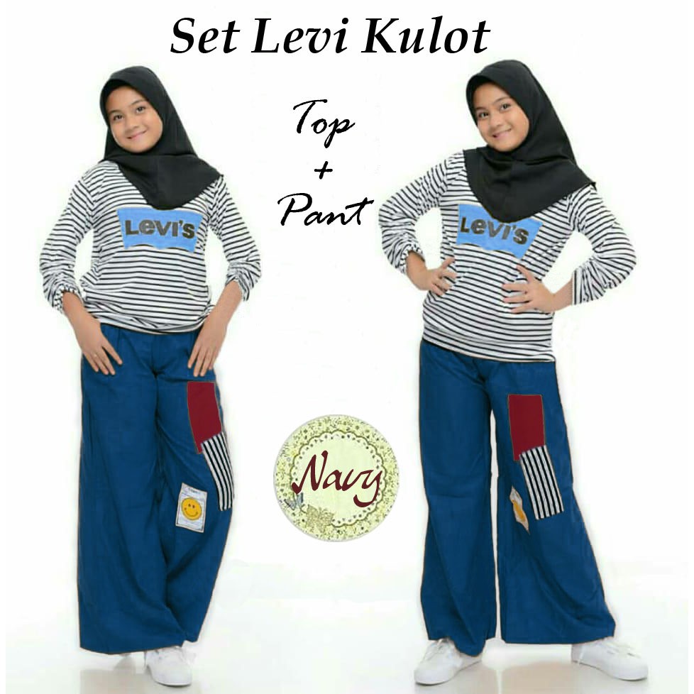 [SET KID LEVI FT]Setelan Anak Perempuan Spandek Varian Warna