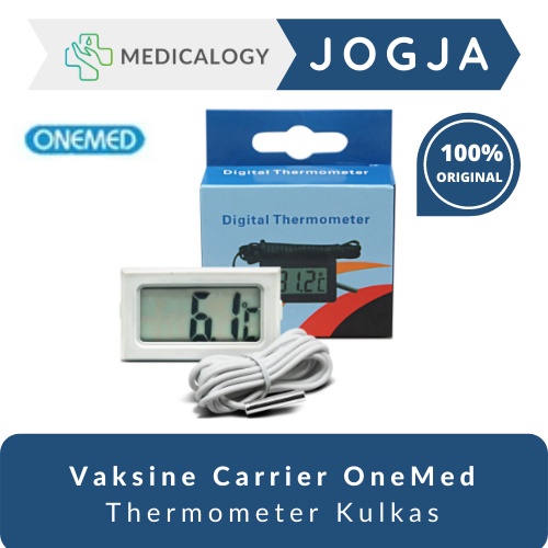 Thermometer Kulkas / Vaksine Carrier OneMed Warna Putih