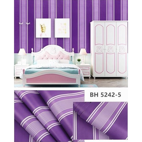 Wallpaper Dinding / Wallpaper Sticker Salur Ungu