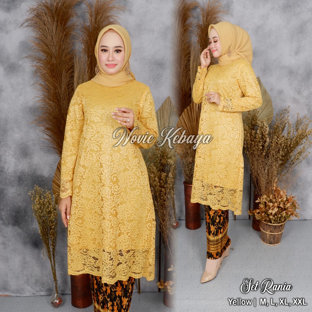 SET TUNIK BROKAT RANIA / SET TUNIK BRUKAT /SET TUNIK BROKAT PESTA