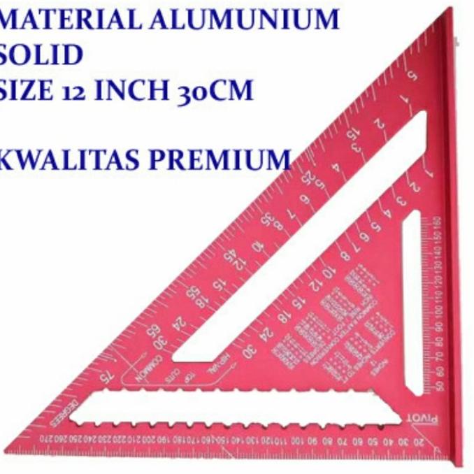 

Office & Stationery | Alat Tulis | Speed Square 12 Inch Red Wood Working Penggaris Siku Segitiga Merah | Best Seller
