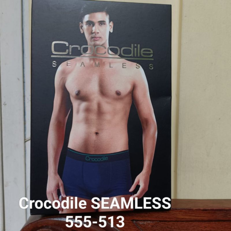 Crocodile SEAMLESS Cd Boxer Pria KATUN 555-513 Sekotak Isi 1Pcs