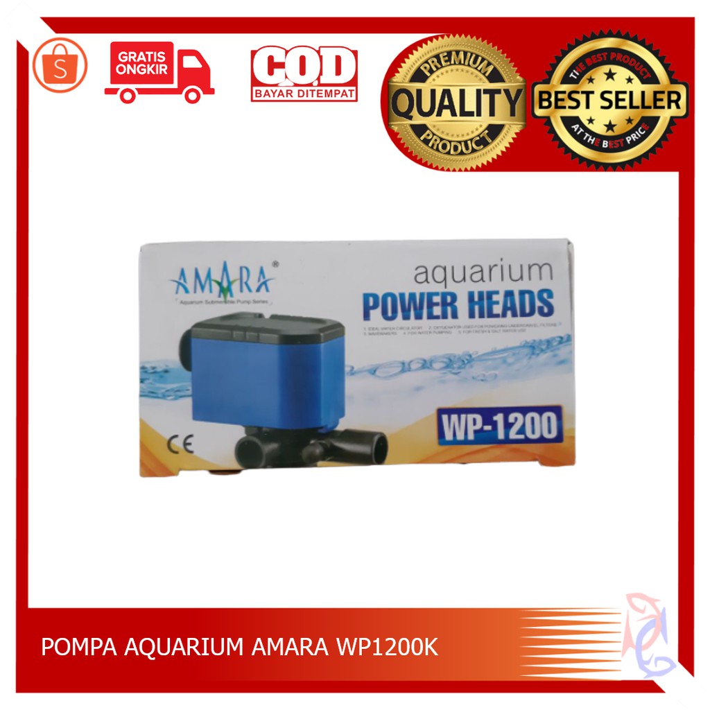 POMPA AIR AMARA WP 1200 FILTER AQUARIUM POMPA KECIL AQUARIUM POMPA AIR HIDROPONIK POMPA AIR AQUARIUM