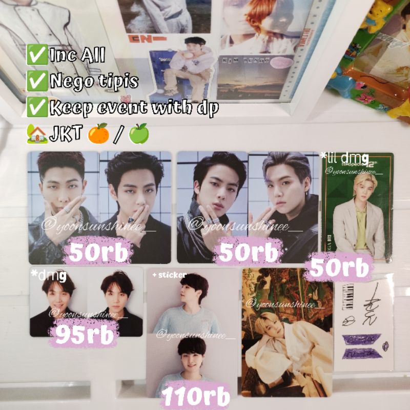 [READY] Photocard Suga Yoongi Official Tear R Dilan | Suga Dalmajung | MPC Suga Merch Box 3 | Jin Su