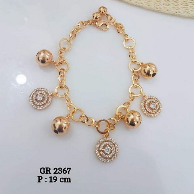 Gelang Wanita Anti karat Dan Anti Luntur Lapis Emas 24k