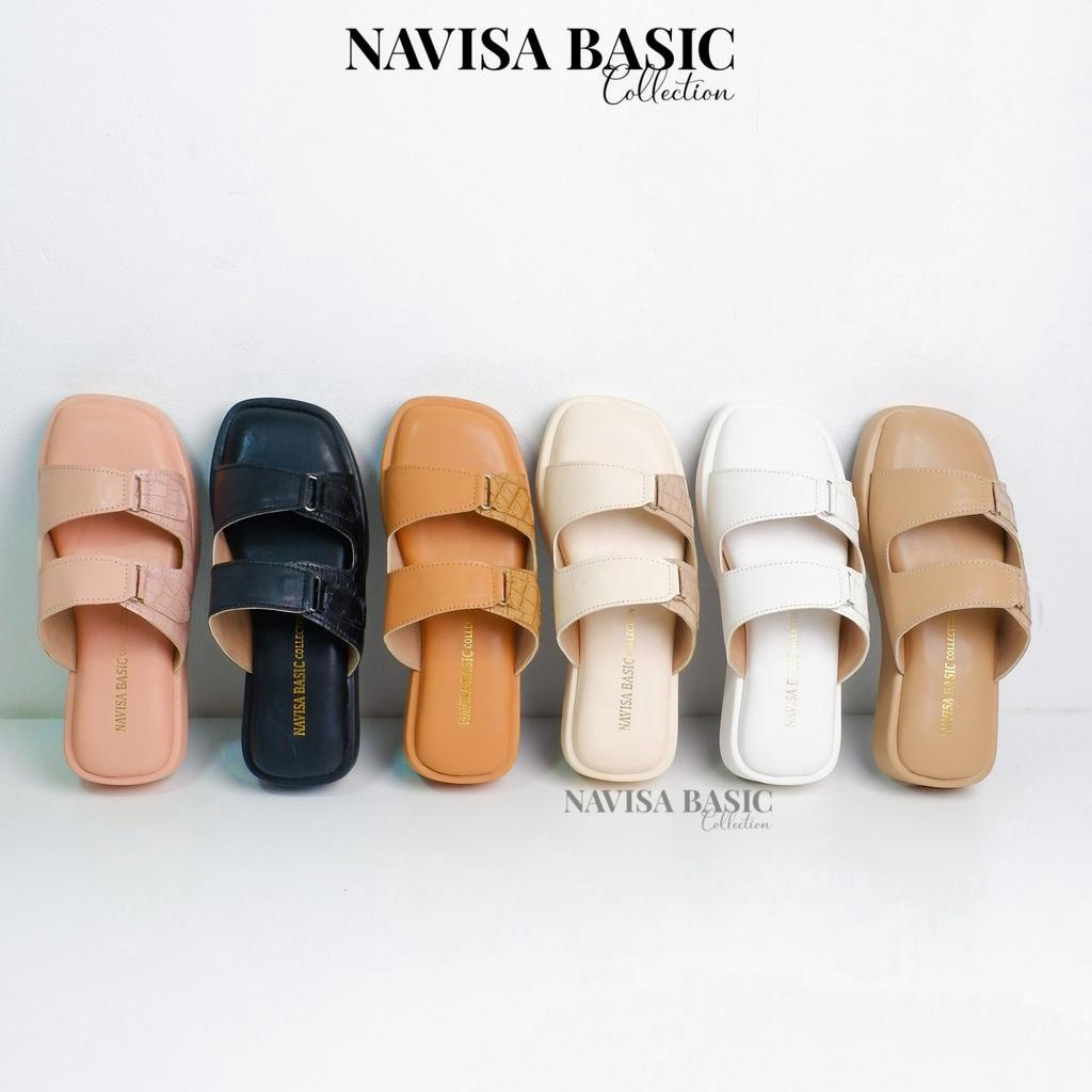 Sandal Wanita Korean Empuk Sandal Puffy Plaform Navisa basic collection