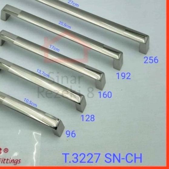 ♩ Tarikan 3227-128 SNCH / Handle Laci Pintu Lemari Minimalis Dapur Nakas ♞