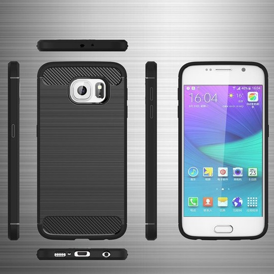 CASE SLIM FIT CARBON IPAKY SAMSUNG GALAXY S7 SAMSUNG GALAXY S7 FLAT SOFTCASE - FA