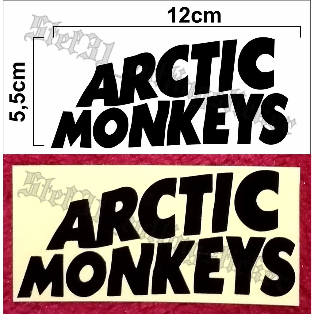 Stiker cutting logo Arctic Monkeys, sticker Arctic Monkeys