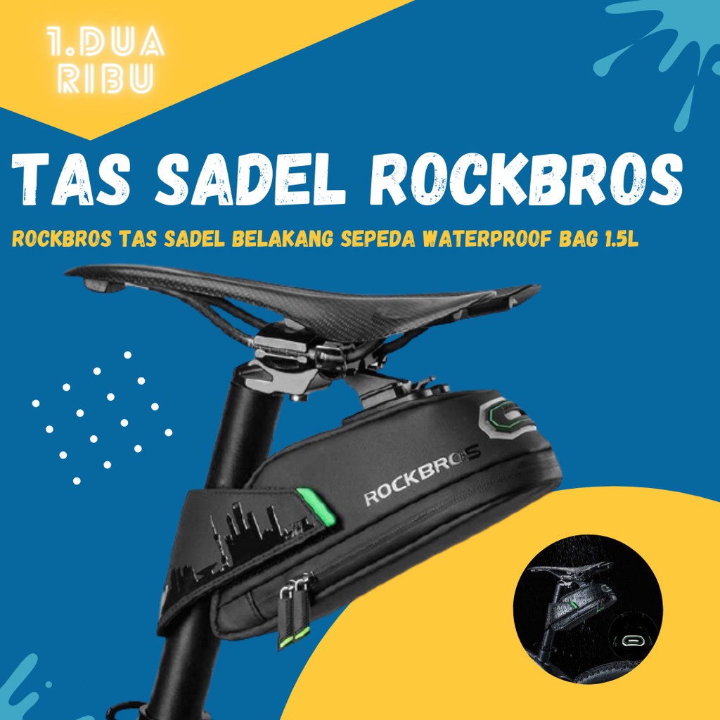 Tas Sepeda Sadel ROCKBROS | Tas Belakang Sepeda Waterproof Bag 1.5L