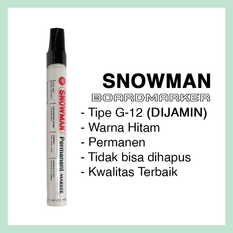 

SPIDOL SNOWMAN HITAM PERMANENT MARKER HITAM PERMANEN G-12