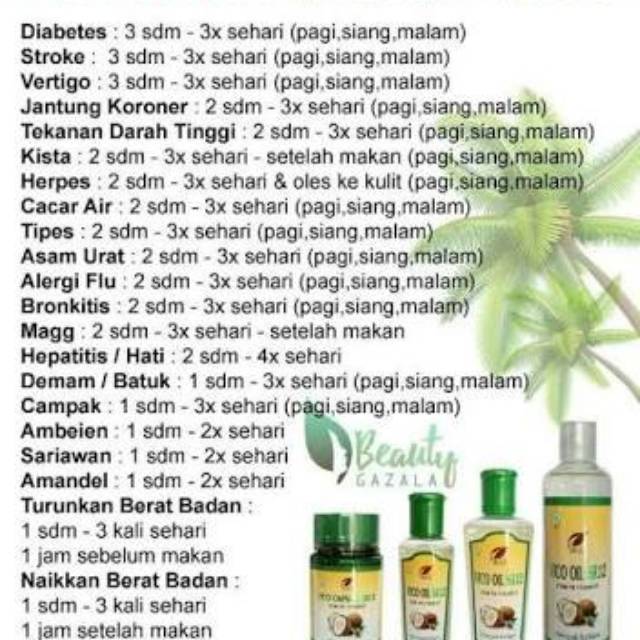 VIRGIN COCONUT OIL/VICO OIL SR12 /PENAMBAH NAFSU MAKAN HERBAL