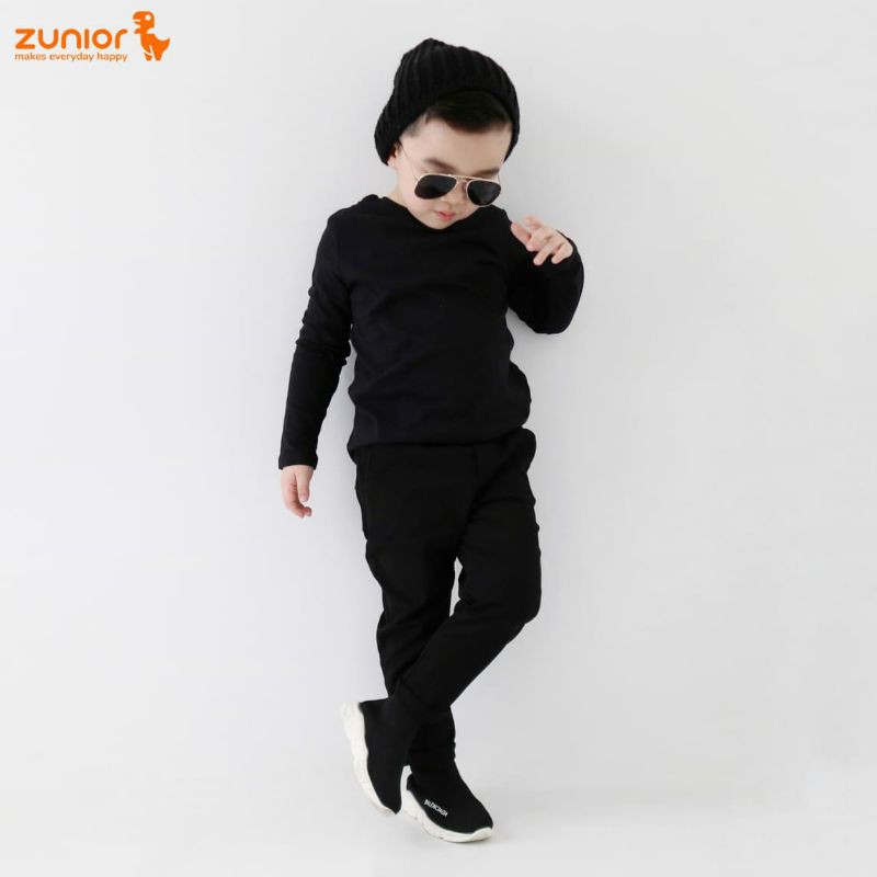 Chino Anak Zunior Premium Hitam 1-12 Tahun