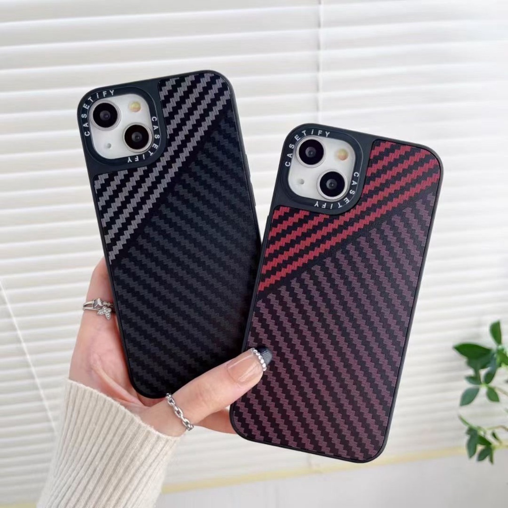 New! !  Case for iPhone 14 Pro Max X XR XS MAX 11 Pro Max 12 Pro Max 13 Pro Max Carbon Fiber Texture Leather Matte Composite