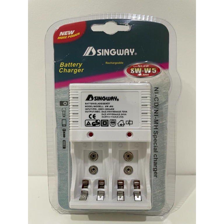 Charger Baterai AA AAA 9V / Alat Cas Batre A2 A3 Kotak 9V 4 Slot