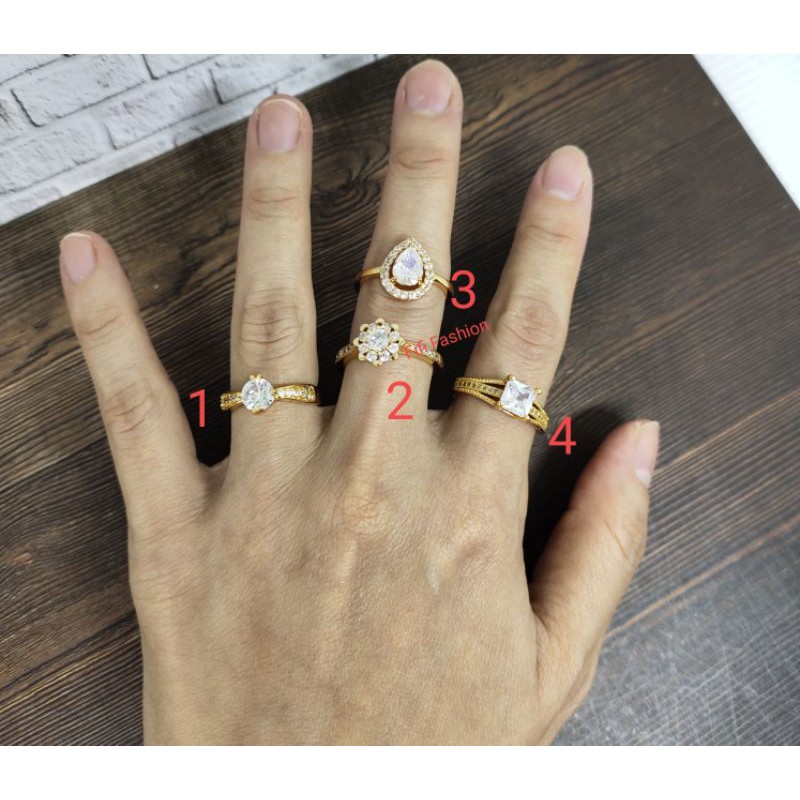 Fifi Fashion Cincin Model Berlian 2 Model Perhiasan Lapis 12#